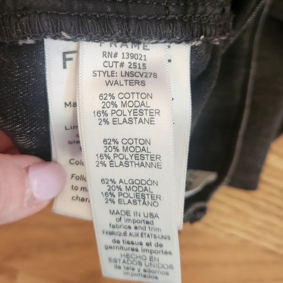 EUC Frame Le Nouveau Straight Jeans Carved Hem In Walters, Size 27 - Picture 8 of 9